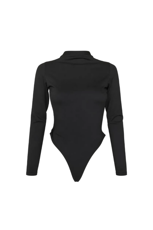 Long Sleeve Open Back Beaded Bodysuit
