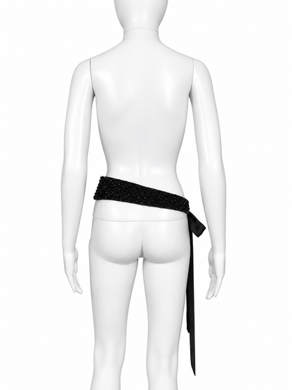 Asymmetrical Side Tie Belt