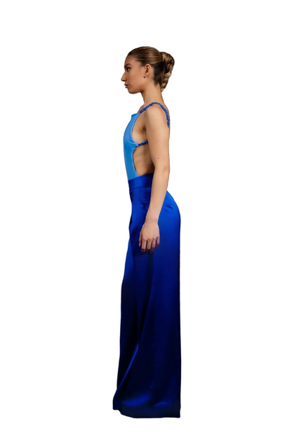 Blue Jade & Agate Bodysuit Trouser Set