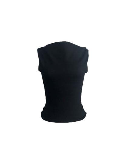 Curved Boatneck Blouse