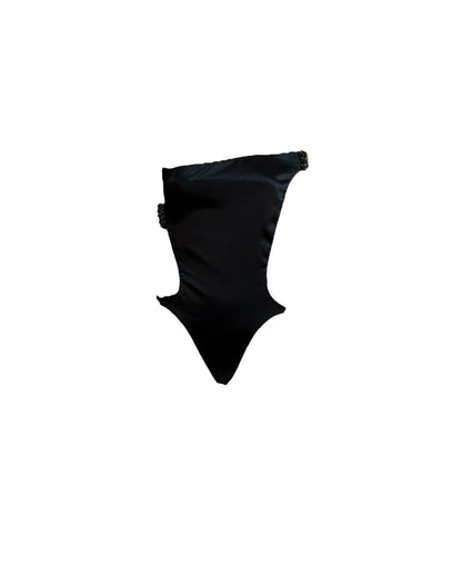 Healing Crystal Embroidered Asymmetrical Bodysuit