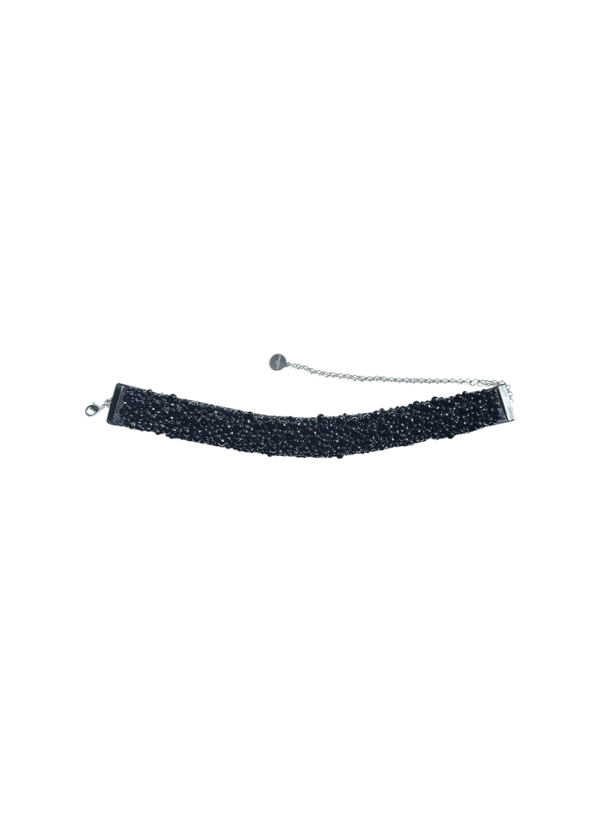 Black Onyx Hand-Embroidered Choker Necklace