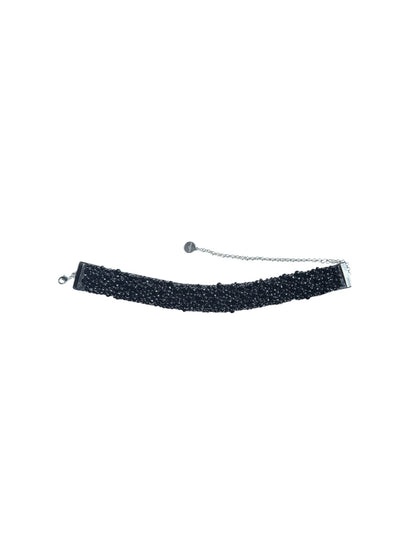 Black Onyx Hand-Embroidered Choker Necklace