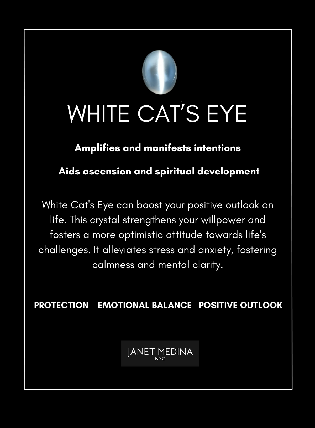 White Cats Eye Bracelet