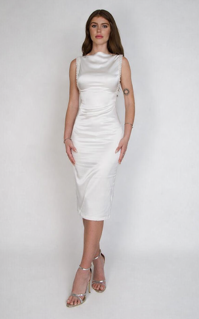 White Agate Midi Dress