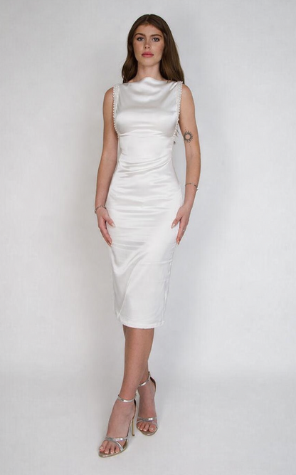 White Agate Midi Dress