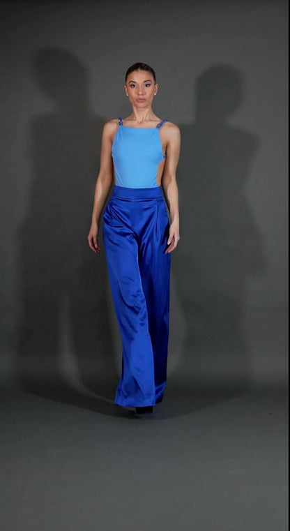 Blue Jade & Agate Bodysuit Trouser Set